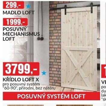 KŘÍDLO LOFT X pro posuvný systém