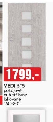 VEDI 5*5 pokojové dub stříbrný lakované