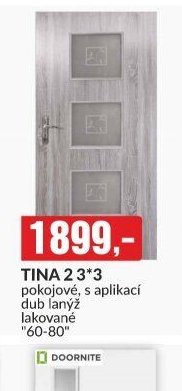 TINA 2 3*3 pokojové, s aplikací dub lanýž lakované