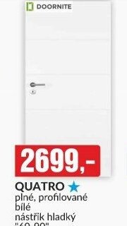 QUATRO plné, profilované bílé nástřik hladký