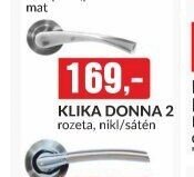 KLIKA DONNA 2 rozeta, nikl/sátén