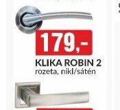 KLIKA ROBIN 2 rozeta, nikl/sátén