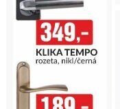 KLIKA TEMPO rozeta, nikl/černá