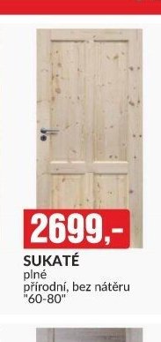 SUKATÉ plné přírodní, bez nátěru 