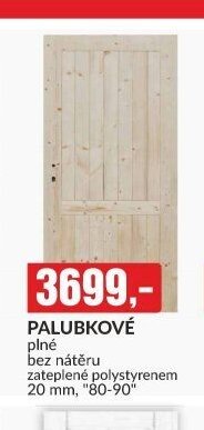 PALUBKOVÉ plné bez nátěru zateplené polystyrenem 20 mm, 