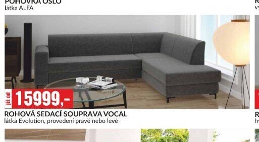 ROHOVÁ SEDACÍ SOUPRAVA VOCAL