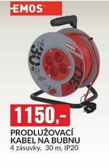 PRODLUŽOVACÍ KABEL NA BUBNU 4 zásuvky, 30 m, IP20