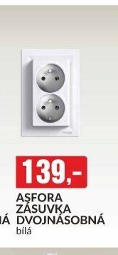 ASFORA ZÁSUVKA DVOJNÁSOBNÁ bílá