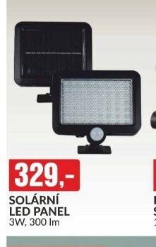 SOLÁRNÍ LED PANEL 3W, 300 lm