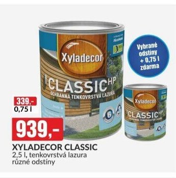 XYLADECOR CLASSIC 2,5 l, tenkovrstvá lazura různé odstíny