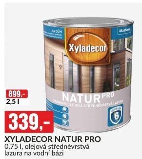XYLADECOR NATUR PRO 0,75 l, olejová středněvrstvá lazura na vodní bázi