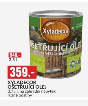 XYLADECOR OŠETŘUJÍCÍ OLEJ 0,75 l, na zahradní nábytek různé odstíny