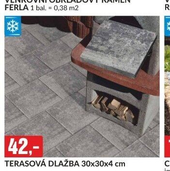 Terasová dlažba 30x30x4 cm