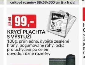 KRYCÍ PLACHTA S VÝSTUŽÍ