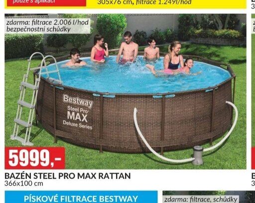 BAZÉN STEEL PRO MAX RATTAN 366x100 cm