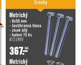 Metrické šrouby 8x50 mm