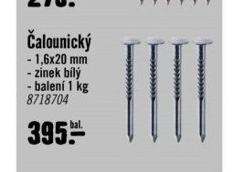 Čalounický hřebíky 1,6x20 mm