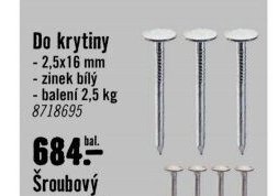 Hřebíky do krytiny 2,5x16 mm