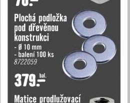 Plochá podložka pod dřevěnou konstrukci 10 mm