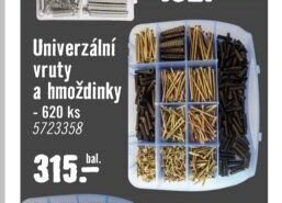 Univerzální vruty a hmoždinky 620 ks