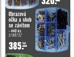 Obrazová očka a skob se závitem 440 ks