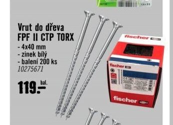 Vrut do dřeva FPF II CTP TORX 4x40 mm