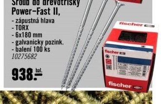 Šroub do dřevotřísky Power-Fast II, 6x180 mm