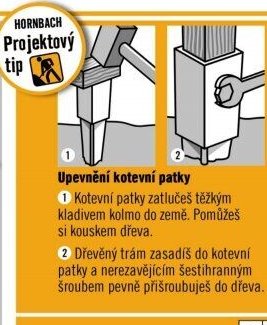 Upevnění kotevní patky