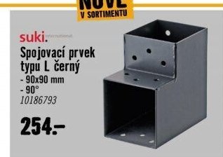 Spojovací prvek typu L černý