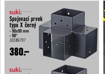 Spojovací prvek typu X černý