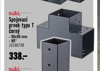 Spojovací prvek typu T černý