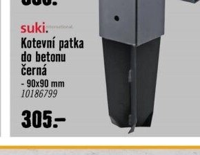 Kotevní patka do betonu černá