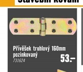 Přívěšek truhlový 160mm pozinkovaný