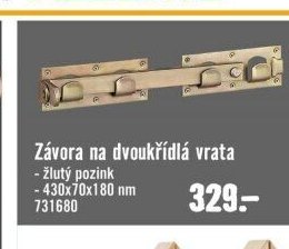 Závora na dvoukřídlá vrata