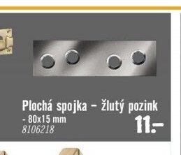 Plochá spojka - žlutý pozink