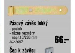 Pásový závěs lehký