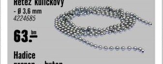 Řetěz kuličkový 3,6 mm