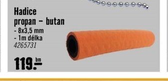 Hadice propan-butan 8x3,5 mm