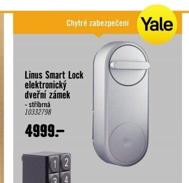 Linus Smart Lock elektronický dveřní zámek - stříbrná