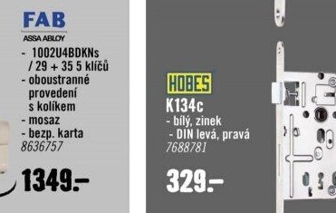 FAB 1002U4BDKNs / 29 + 35 5 klíčů