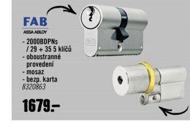 FAB 2000BDPNs / 29 + 35 5 klíčů