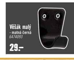 Věšák malý - matná černá
