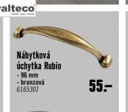 Nábytková úchytka Rubio - 96 mm bronzová