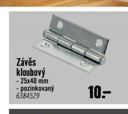 Závěs kloubový 25x40mm