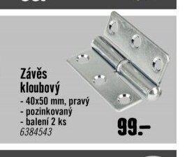 Závěs kloubový 40x50mm