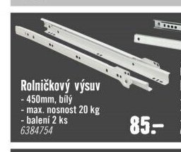 Rolničkový výsuv