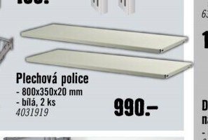 Plechová police