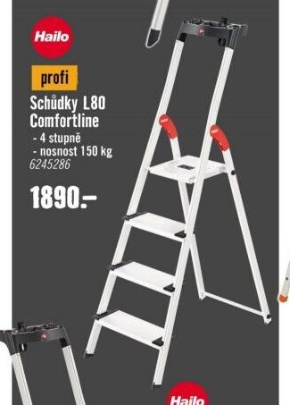 Schůdky L80 Comfortline 4 stupně