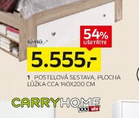 Postelová sestava, plocha lůžka cca 140x200 cm