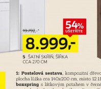 Šatní skříň, šířka cca 270 cm